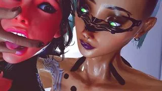 Cyber Futa fucks his girlfriend