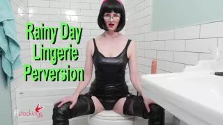 Rainy day lingerie perversion