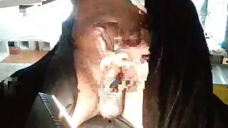 Mighty Big Black Dick handjob part 2 SPOILER ALERT!!! verbal cumshot ending