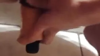 Young Polish wife with a perfect pink pussy is playing with a dildo