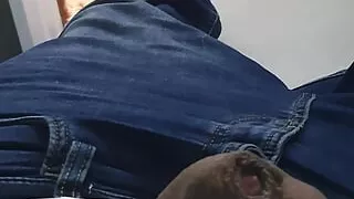 Step son pulled out dick from jeans behind his step mom