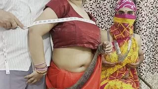 (Desi Tailor) Seduces Two Lady Customers in Shop and Fucking Anal Sex Hard Threesome