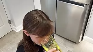 Slow motion mouth water fetish