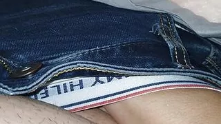 Step son let's step mom hand slip under his jeans touching his dick