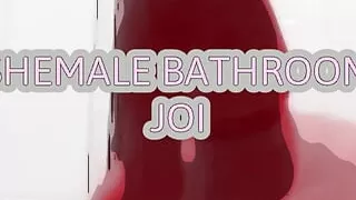 Shemale Brandy Directs Your Strokes in the Bathroom