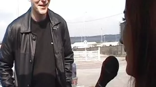 Old redhead lady from France getting to fuck with two raw dudes