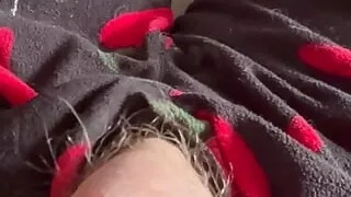 Army Specialist jerking off in his flannel pajamas and wearing the PFC's boxer briefs