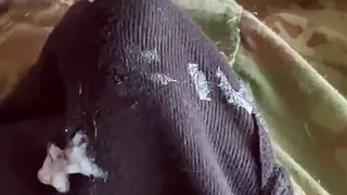 Army solider jerks off in uniform wearing his roommate's black boxer briefs