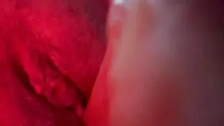 ASMR wet pussy sounds while masturbating with big thick dildo