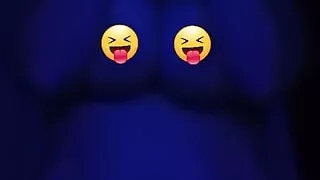 Bade rides the glow in the dark dildo