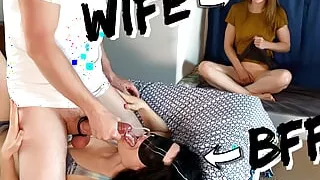 Watching My Husband Fucking My Black Haired BFF Next To Me