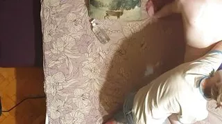 Anastasia Mistress ass fucked her man slave with BBC dildo