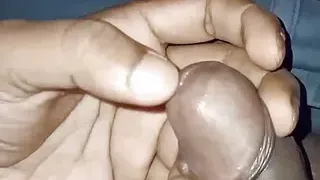 Aden shows palm and rub his cock