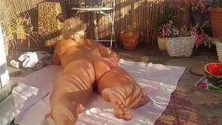 Selena's Naked Outdoor Posing and Feet Worship