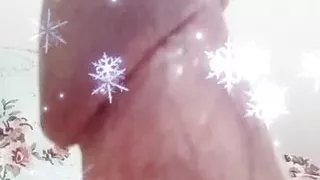 ---beautiful Shemale Stroking Her Monster Cock!!!