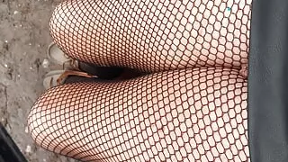 Fishnet pantyhose