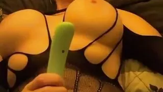 Hot MILF does it herself on the bed