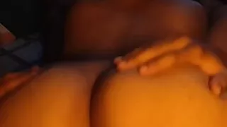 Sexy girl with a big ass sits on her boyfriend's face and makes him squirt