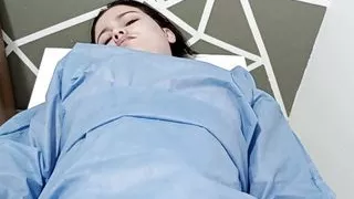 my gynecologist examines my pussy with his big hard cock until he cums inside me and leaves me full of milk.