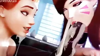 Bi By SavageCabbage and Saveass ( Big flaccid asses, lots of milk, intense exciting blowjobs and intense moans)