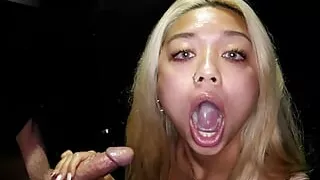 Gorgeous Blonde Barbie Deepthroating Juicy Slurpy Cocks