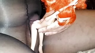 48V Pantyhose and Barbie Doll Cum