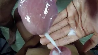 FPOV - He cuming in my mouth sluty babe cummed hard with best blowjob