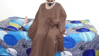 Muslim Hot Lady Dildo Riding in Niqab