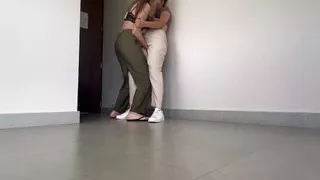 My girlfriend loves to have orgasms in the hotel hallway