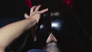 Young Milf In Latex Fucks His Face Until Orgasm Then Takes His Cock From Behind