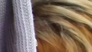 Blonde babe with small tits gets hardcore fuck action with older srud by the pool