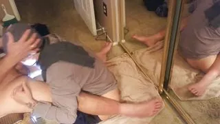 Latino Boy Sucks Daddy's Cock to Keep Warm