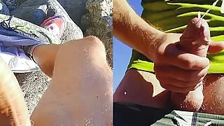 Straight Guy On Holidays Plays With His Uncut Dick