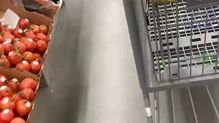 Walking in the grocery store