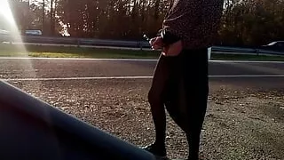 sounding dildo outdoors 17