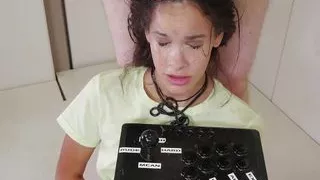 Foot licking submissive crumbles to her master