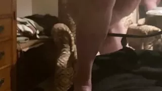 Milf fucking bedpost