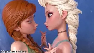 Frozen Ana and Elsa cosplay Uncensored Hentai AI generated