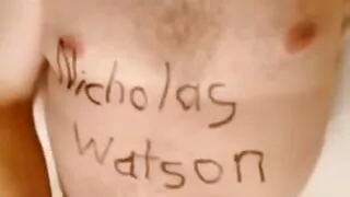 Nicholas Watson - English exposure fag wanks and eats his cum