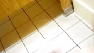 Handsome Young Hunk In Public Restroom Strokes Cock Until He Explodes All Over Himself And The Wall