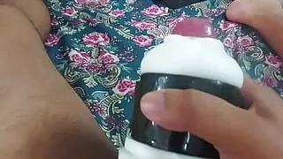 Tamil Hunk playing with his big dick using sex toy
