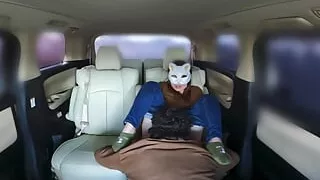 Car sex in the back while being charmed by an employee before going to work. Massive anal ejaculation at the end.