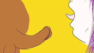 Cartoon of white woman catching that nut.