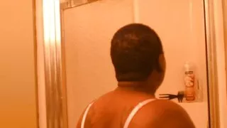 Beautiful Ebony Writes Santa a Letter Before Shower