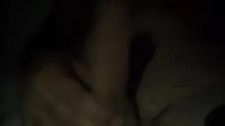 Horny visitor during heavyrain was playing with own dick and he fucked house owner while husband outside