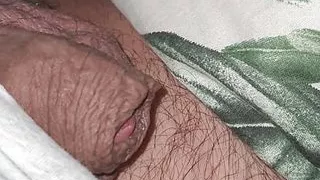 Step mom in leather jeans sitting in bed with naked step son without condom