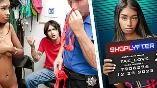 Shoplyfter Christmas - Fae And Her Stepbro Are Detained Separately For Shoplifting In The Same Mall