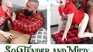 Horny Stepson Wants To Spend Christmas With His Hunky Stepdad So He Can Finally Seduce Him
