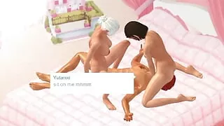 Two Beautiful girl and One Sexy Hot boy hard Fucking - Custom Female 3D