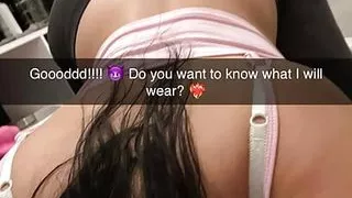 Ex-girlfriend cheats on her boyfriend kinky on Snapchat after party
